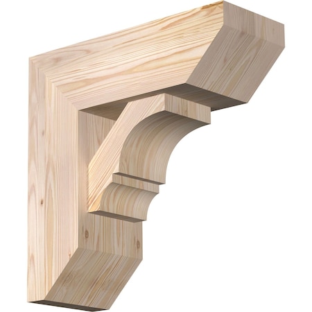 Ekena Millwork Balboa Slat Smooth Bracket w/ Offset Brace, Douglas Fir, 7 1/2"W x 20"D x 20"H BKT0806X20X20BOA06SDF